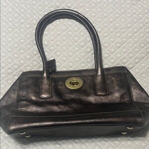 Coach Dark Brown Leather Shoulder Bag